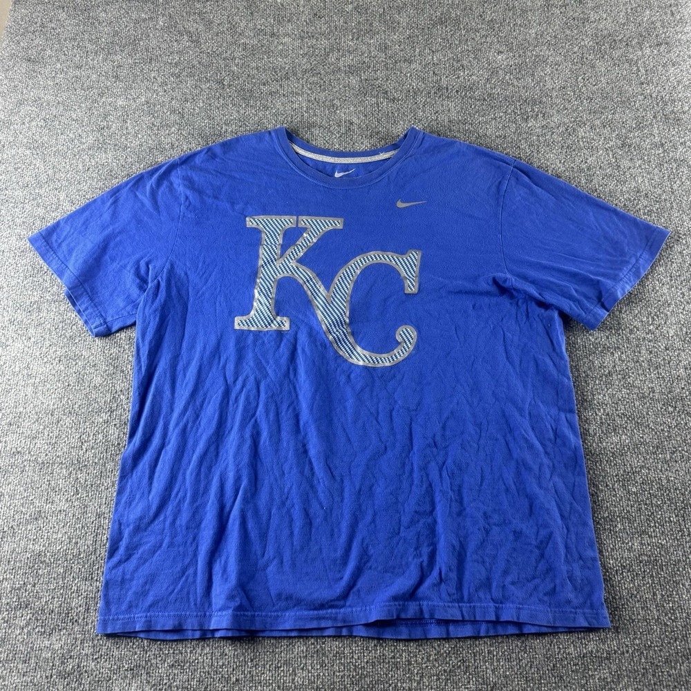 Kansas City Royals Shirt Mens 2XL Blue MLB Baseball Nike‎ KC Graphic T-Shirt Tee